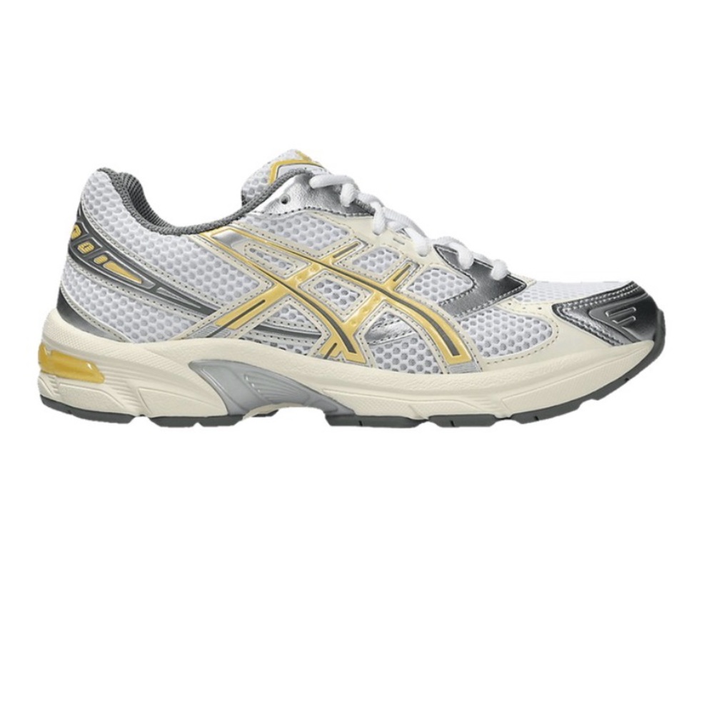 Asics White & Faded Yellow Women's Running Sneaker